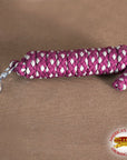 Horse Riding Poly Roping Lead Rope Fuchsia 1/4X 8 Ft Snaps Hilason