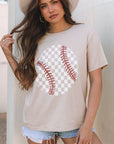 Checkered Baseball Graphic Tee