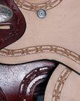 Western Horse Saddle American Leather Ranch Roping Trail Hilason Mahogany