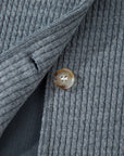 Ribbed Knit Flap Pocket Button-Up Shacket