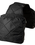 Hilason Western Horse Tack Quilted Saddle Bag Zipper Closure Pockets Black