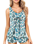 Baha Ranch Turquoise Crazy Tankini Boy Shorts Swim Set