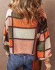 Zoey Waffle Knit Drawstring Mock Neck Sweater