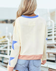 Ashaora Exposed Seam Oversized Sweatshirt