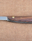 Hilason Western Leather Tool Horse Care Knife W/ Steel Blade Wooden Handle