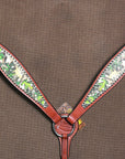 Hilason Western Horse Breast Collar Headstall American Leather Camouflage Mahogany