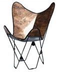 Made In Usa Genuine Leather Butterfly Folding Chair Modern Sling Seat