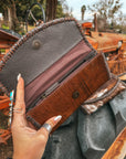The Hazy Elva Wallet (Brown Leather ) a Haute Southern Hyde by Beth Marie Exclusive