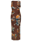 Baha Ranch Cowboy Treasures Bodycon Maxi Dress