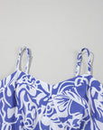 Floral Spaghetti Strap High-Waist Maxi Dress