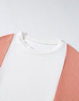 Kayla Color Block Corded Long Sleeve Top