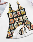 Baha Ranch Western Collage Skirted Swimsuit