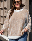 Aria Contrast Edge Loose Sweater