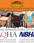 Hilason Western Treeless Trail Barrel Racing American Leather Saddle