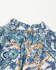 Floral Boho V-Neck Short Sleeve Mini Dress