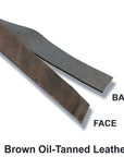 24" X 2" Hilason Genuine Leather Flat Strap Strips for DIY Arts & Craft Projects Jewelry Tooling Home Décor Brown