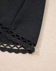 Plus Size Boho Frilled Elastic Waist Shorts