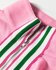 Felitina Patchwork Zip Collar Pullover