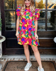 Amaia Ruffle Sleeve Shift Dress