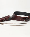 Hilason Western Right Hand Gun Holster Rig 44/45 Cal Leather Cowboy