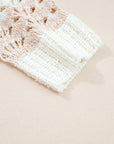 Colorblock Hollow-Out Drop Shoulder Sweater