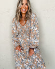 Indy Puff Sleeve Long Dress