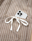 Stripe Drawstring Cargo Pocket Jogger Pants