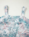 Tropical Palm Cropped Tank and Pants Set