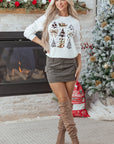 Tarae Print Drop Shoulder Sweatshirt