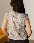Leopard Side Tie Sleeveless Top