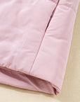 Solid Flutter Sleeve Snap Button Puffer Vest