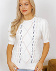 Nova Knit Short Sleeve Sweater