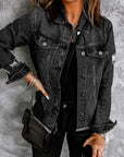 Sofibelle Distressed Raw Hem Jacket