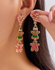 Ariya Heart Pendant Christmas Earrings