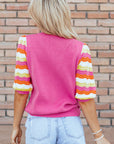 Phoenix Ribbed Short Sleeve Sweater