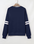 Varsity Stripe Drop Shoulder Oversized Sweatshirt