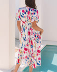 Nyomi Short Puff Sleeve Tiered Maxi Dress