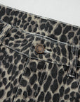 Leopard High Waist Barrel Leg Jeans