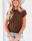 Lyrajira Texture Short Sleeve Sweater