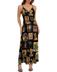Baha Ranch Vintage Cowboy Collage Western Sun Dress