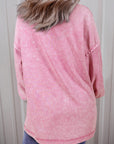 Mineral Wash Drop Shoulder Pullover Sweatshirt
