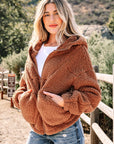 Bethany Up Hooded Sherpa Jacket