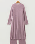 Duster Cardigan T-Shirt & Pants Lounge Set