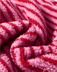 Stripe Fleece Quarter Zip Oversize Sweatshirt