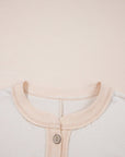 Half Placket Chest Pockets Wide Leg Jumpsuit