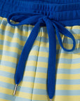 Stripe Terry Knit Top & Shorts Set
