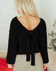 Faye Backless Bubble Sleeve Sweater
