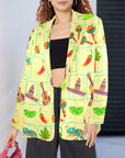 Baha Ranch Colores De Mexico Festival Blazer Women's Blazer