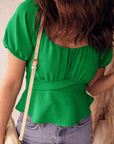 Tessa Short Sleeve Peplum Top