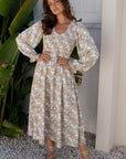 Indy Puff Sleeve Long Dress